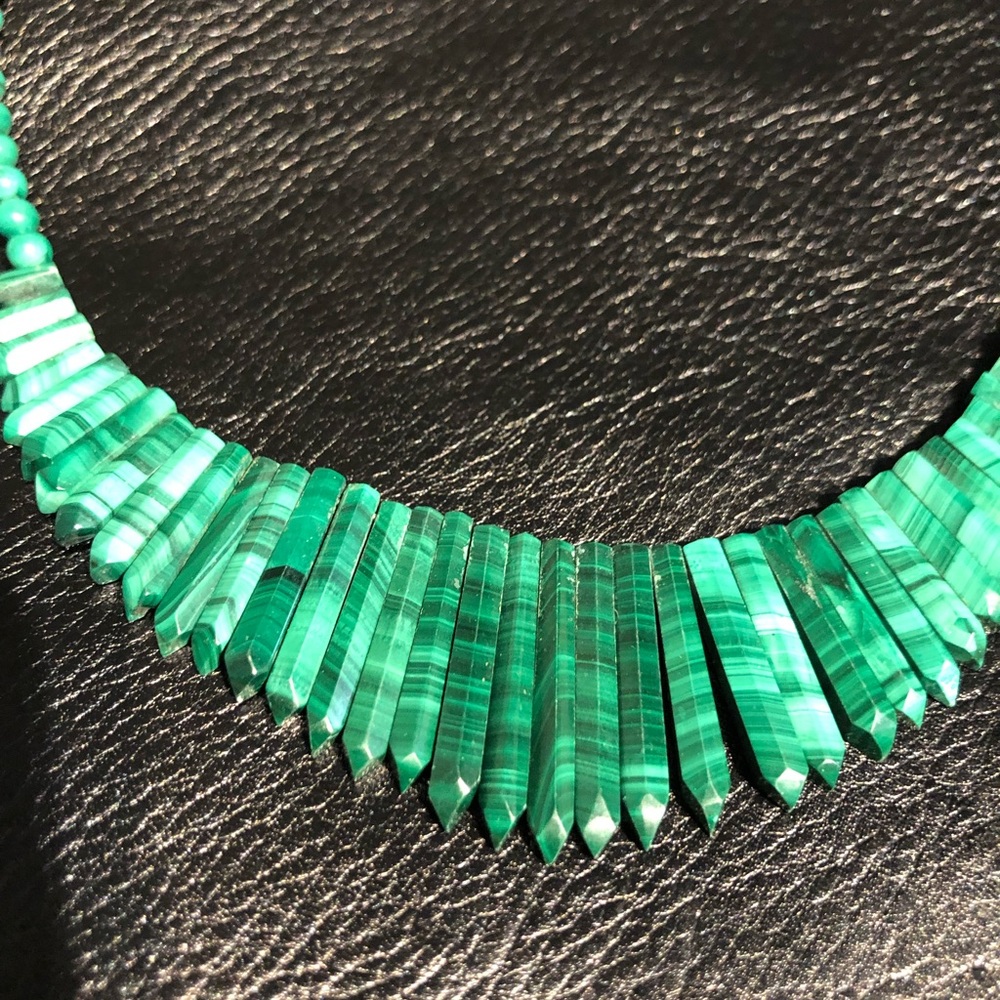 Vintage Malachite necklace - Picture 3 of 3